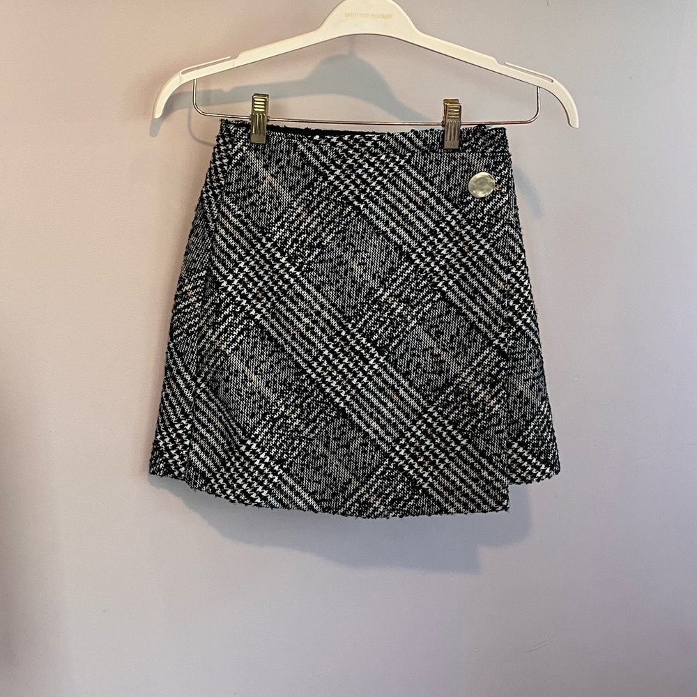 Plaid Wool Skirt